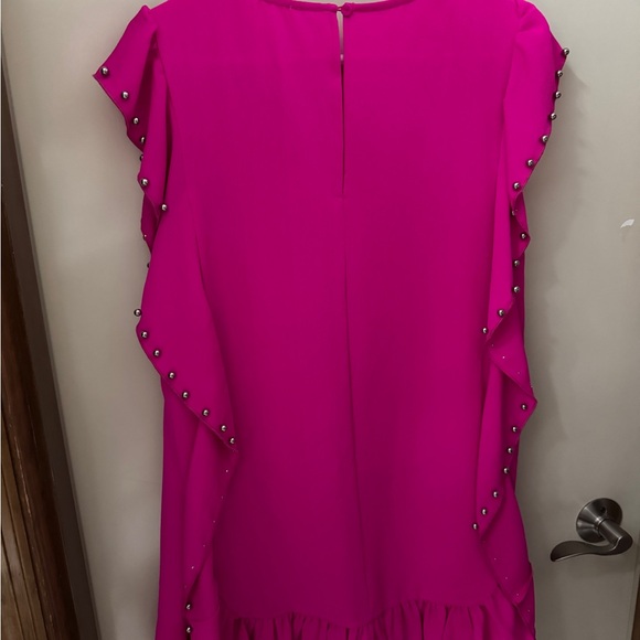 Pink Ruffled Sleeveless Dress - Picture 3 of 4